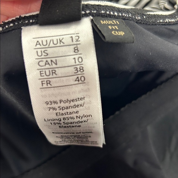 Striped One-Piece Swimsuit nip tuck, swim, size 8, black and white NWT - Picture 8 of 8